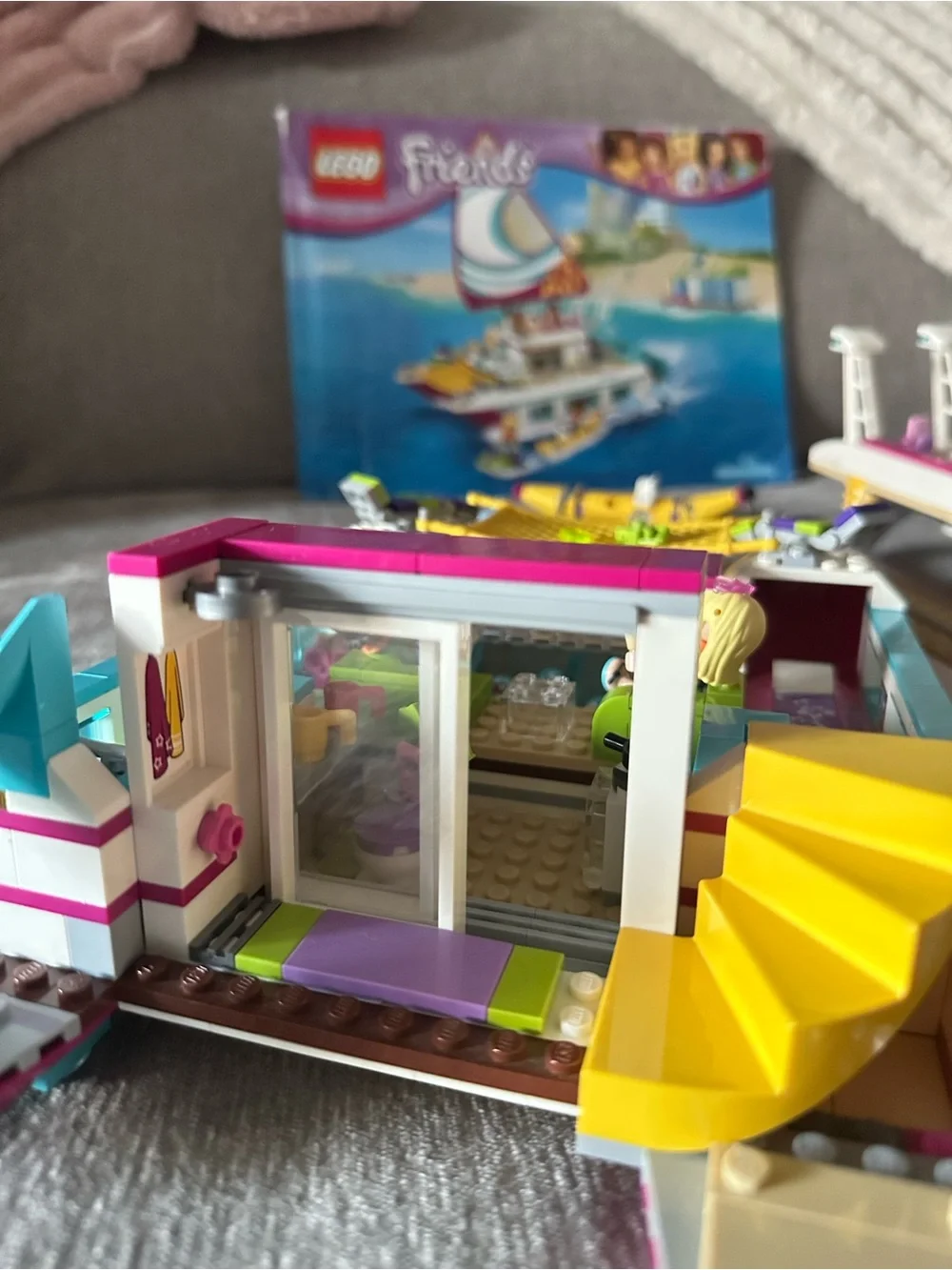 LEGO Friends 41317 Sunshine Catamaran Sailboat Retired Playset with Figures